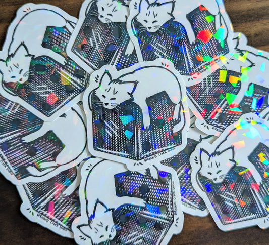 zZz Dice Cat Sticker