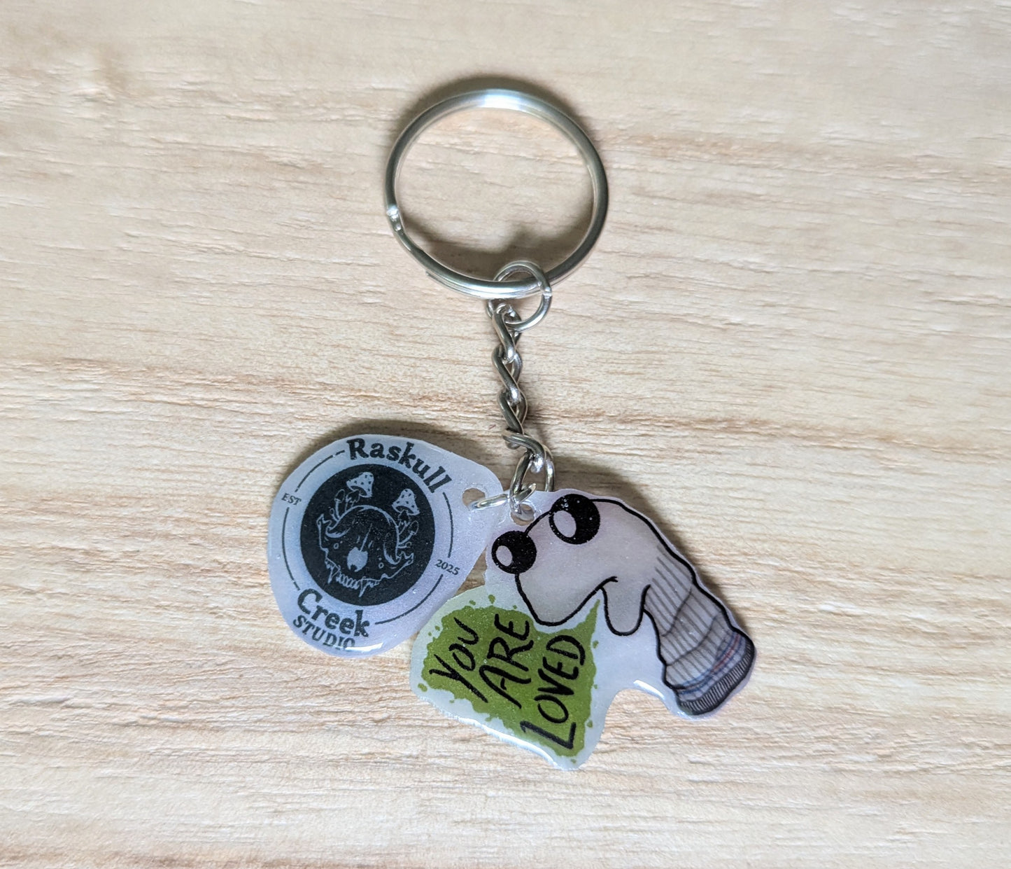 You Are Loved Sock Puppet Keychain