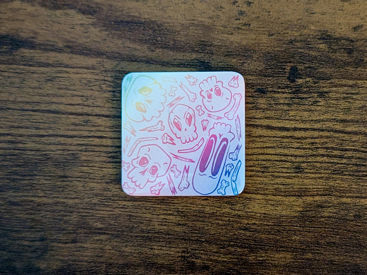 Rainbow Skull & Bones Magnet
