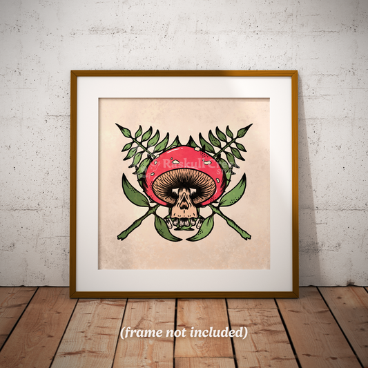 Shroom Skull Print