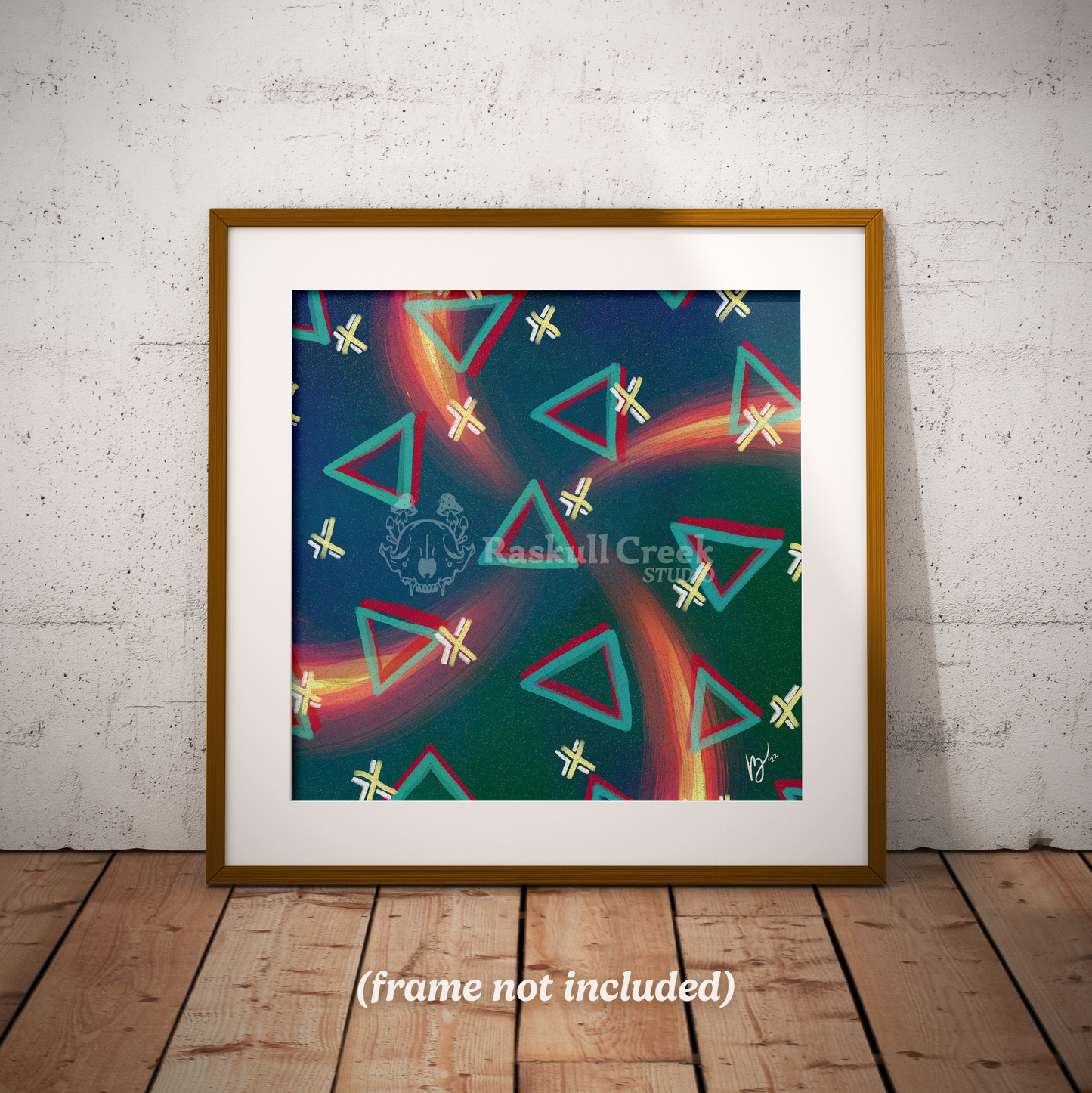 Retro Geometric Print