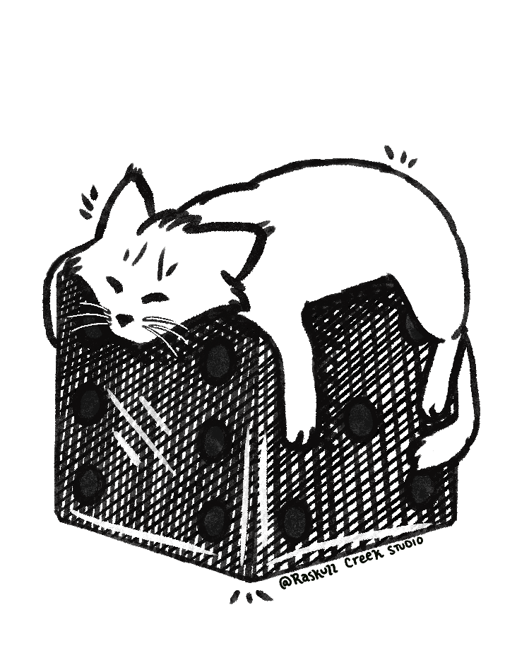 zZz Dice Cat Sticker