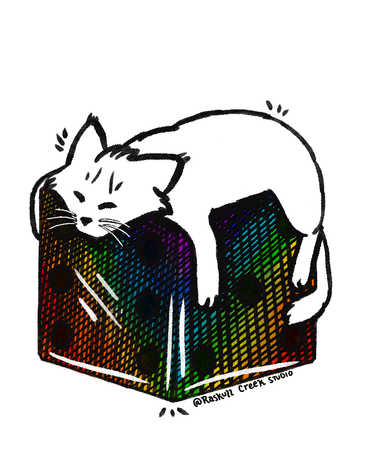 zZz Dice Cat Sticker