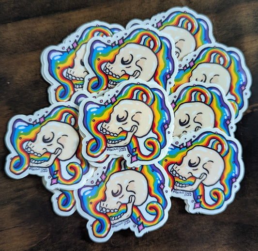 Skull Flow Sticker