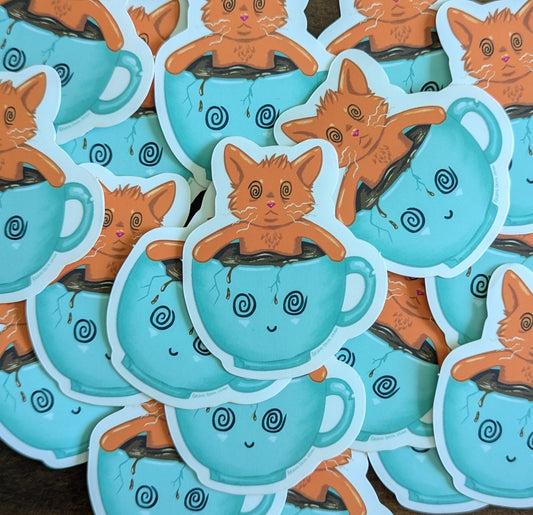Catfinated Sticker