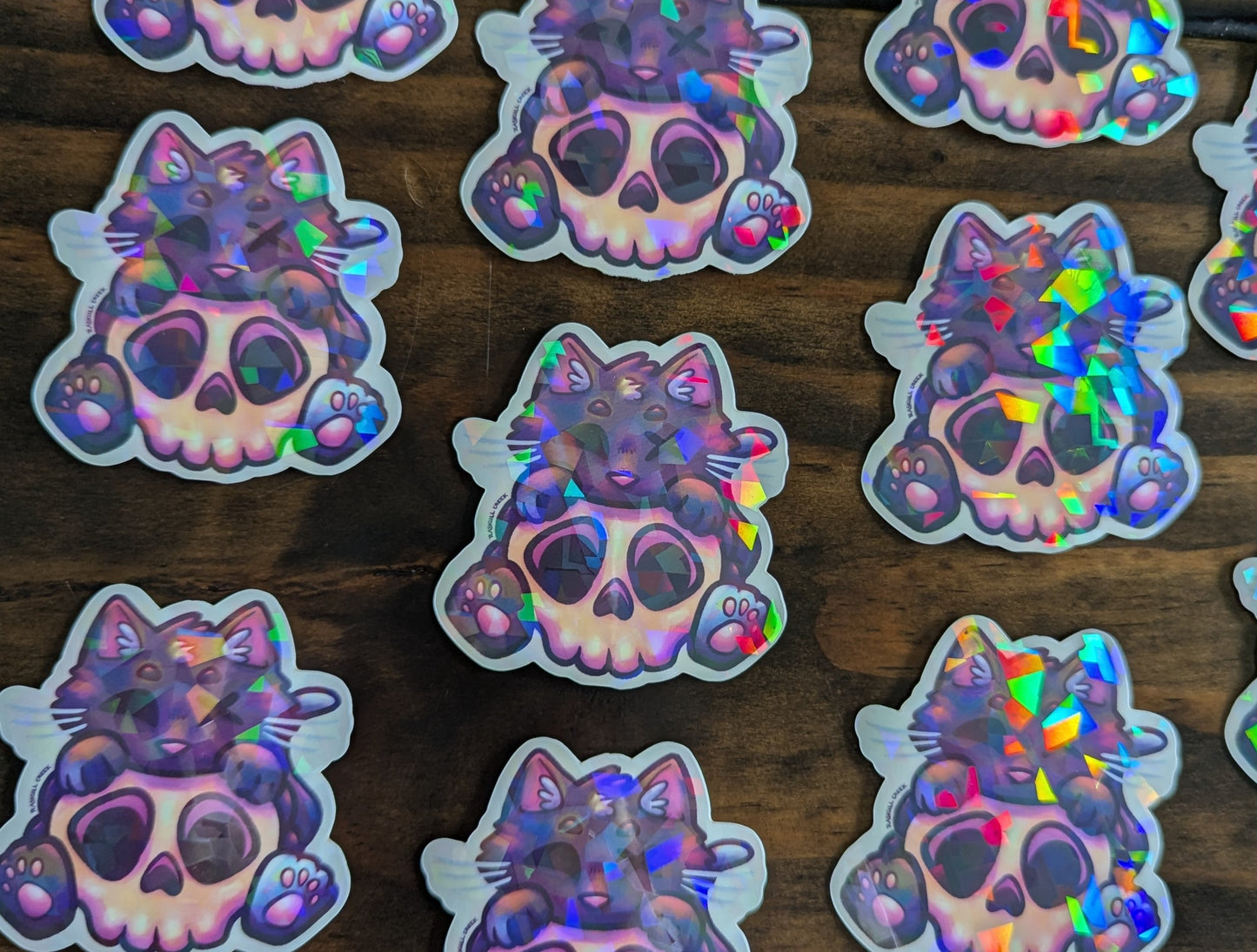 Skully Whisker Snuggles Sticker
