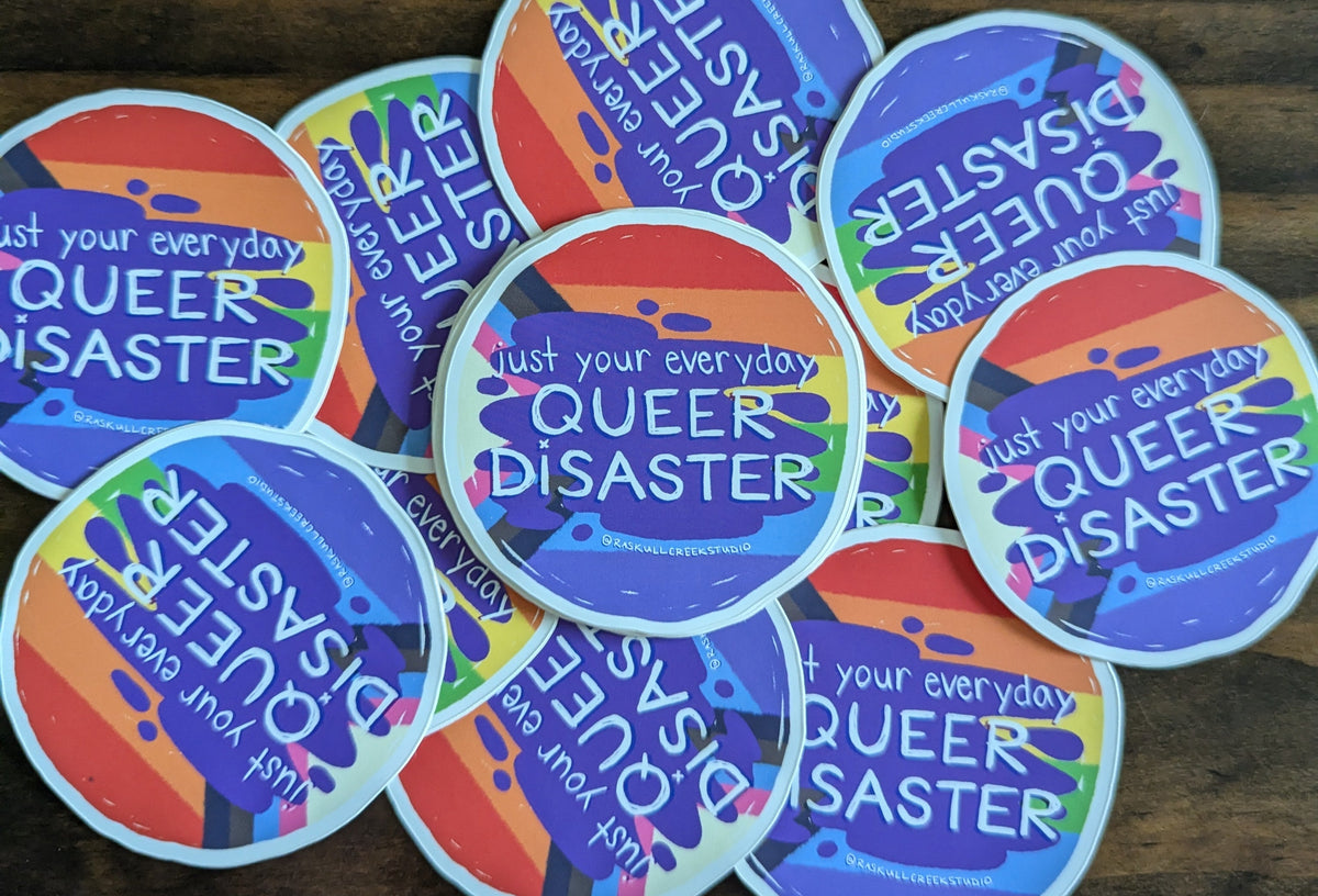 Disaster Sticker Disc Everyday Disaster Sticker – Raskull Creek Studio