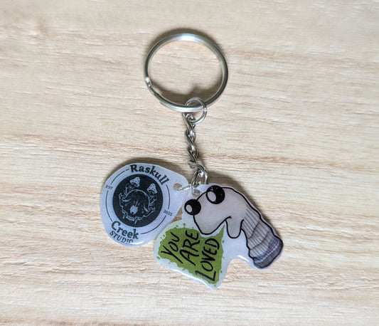 You Are Loved Sock Puppet Keychain