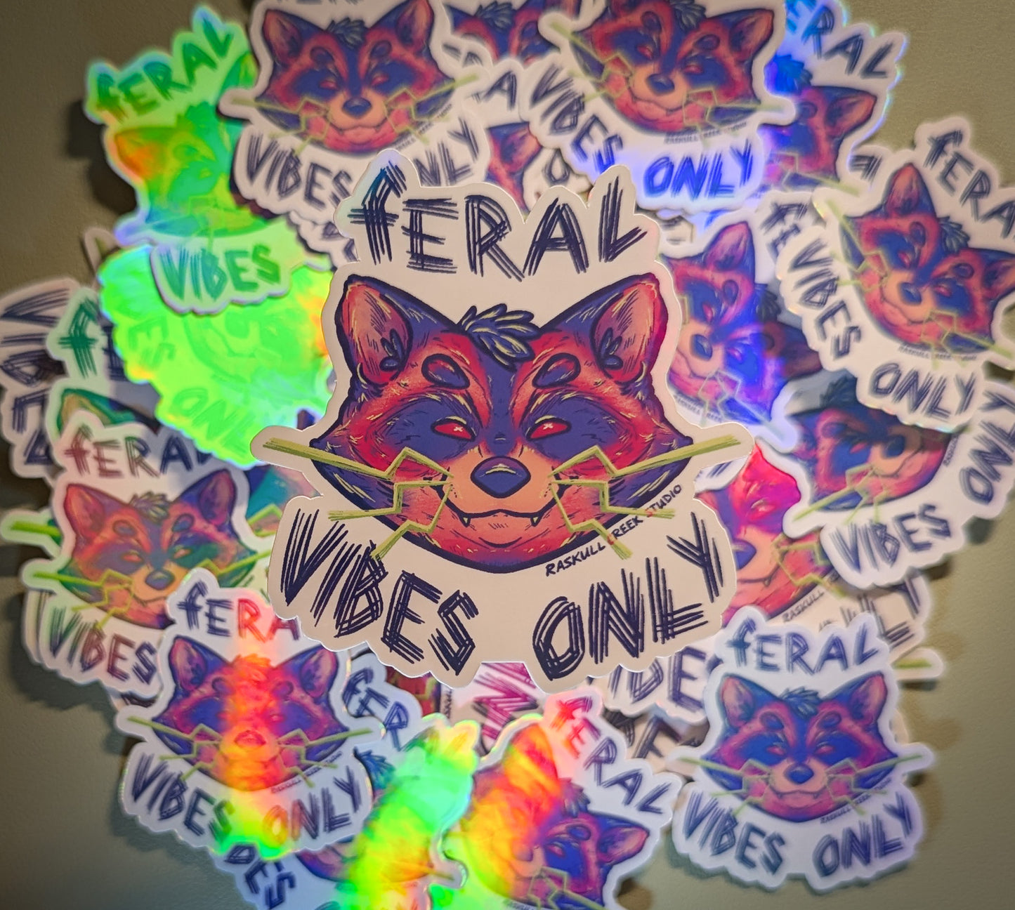Feral Vibes Only Sticker