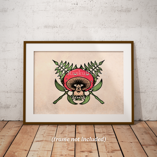 Shroom Skull Print