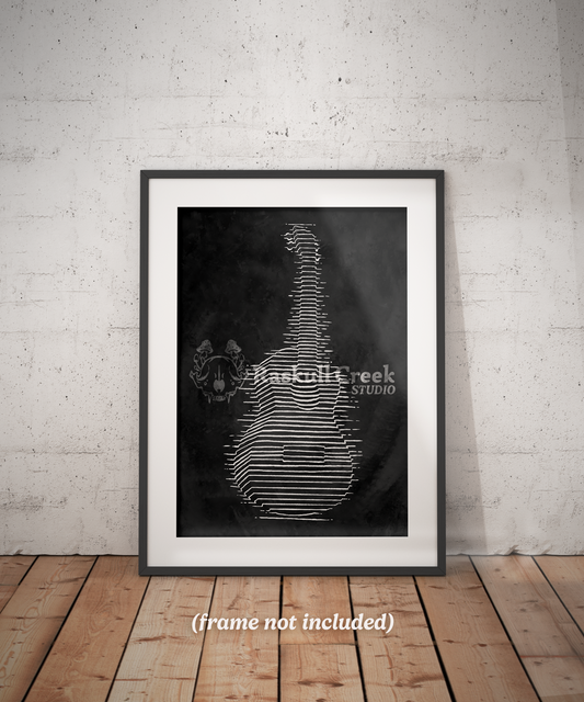 Ukulele Waves Print