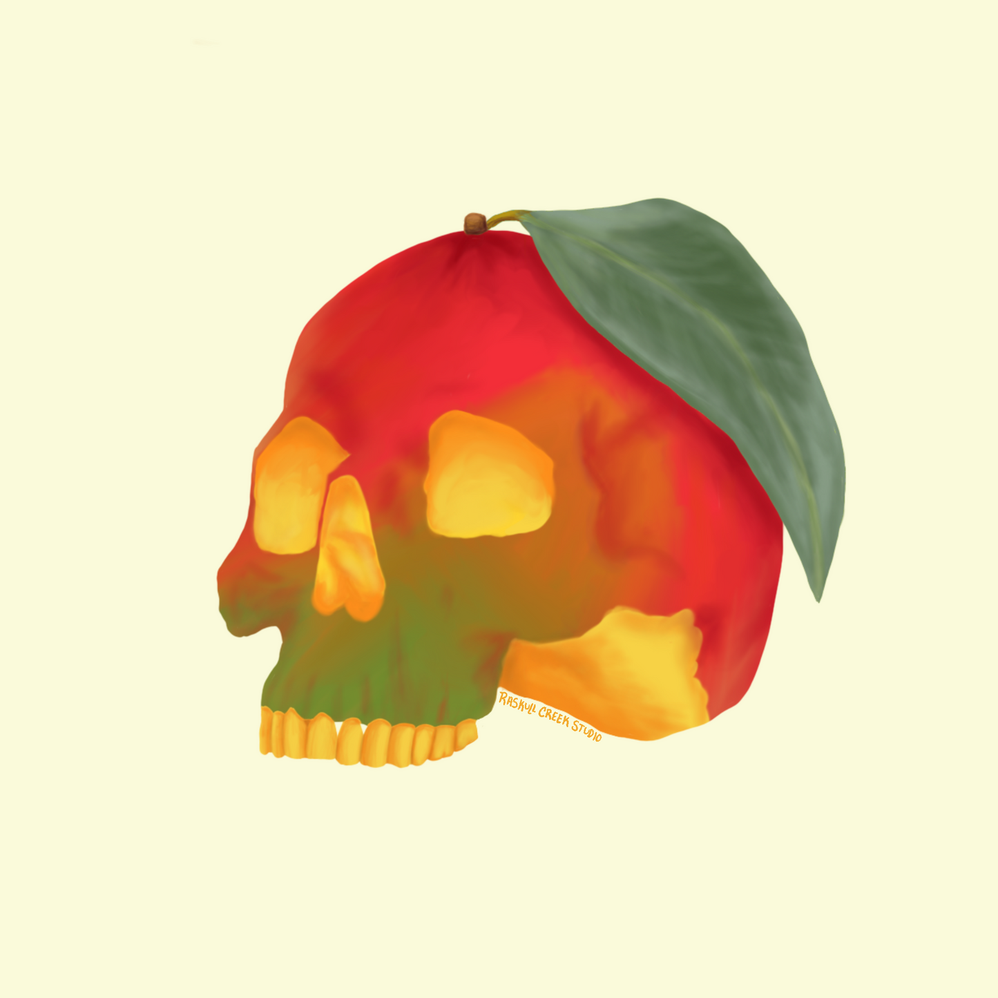 Mango Skull Sticker