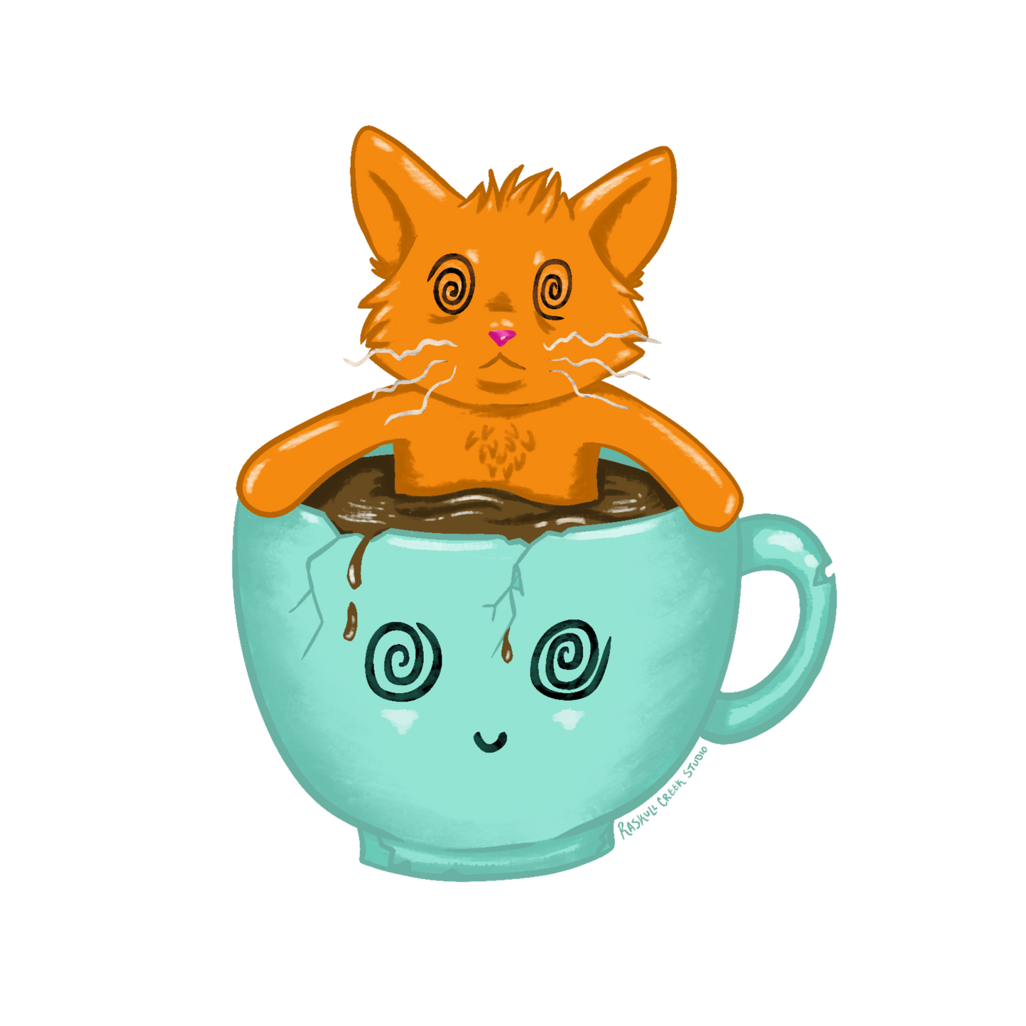 Catfinated Sticker