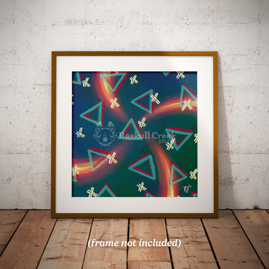 Retro Geometric Print