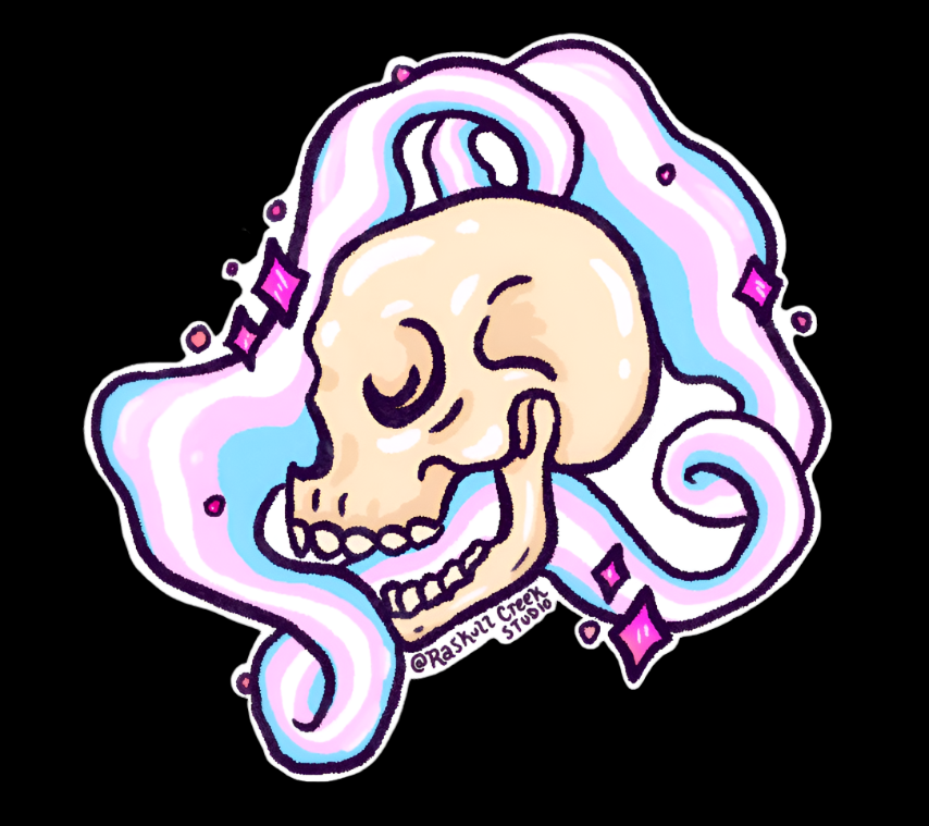 Skull Flow Sticker