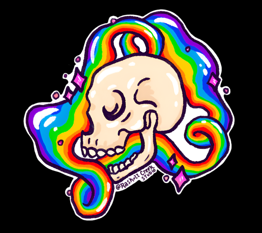 Skull Flow Sticker
